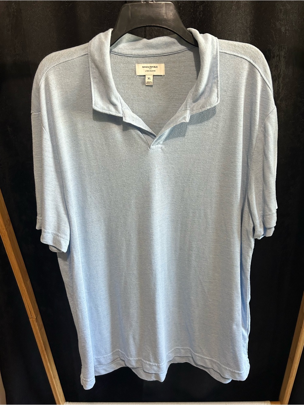 Banana Republic Men's Pale Blue Polo